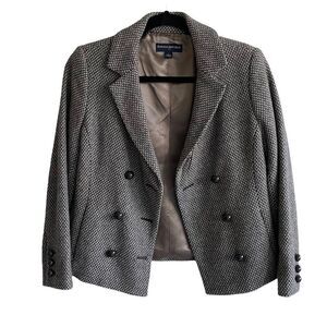 BANANA REPUBLIC wool double breasted blazer jacket Grey 2